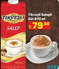 TİKVEŞLİ SALEPLİ SÜT 970 ML fiyat ve kampanya bilgisi